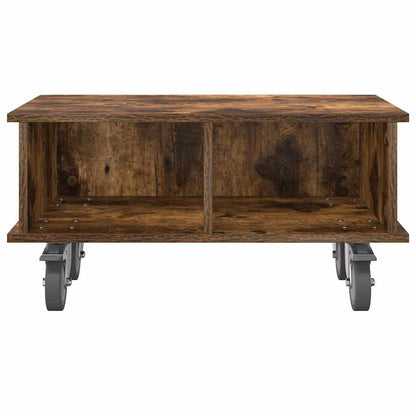 TV Stand Smoked Oak 68.5 x 35 x 35 cm Engineered Wood