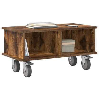 TV Stand Smoked Oak 68.5 x 35 x 35 cm Engineered Wood