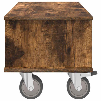 TV Stand Smoked Oak 68.5 x 35 x 35 cm Engineered Wood