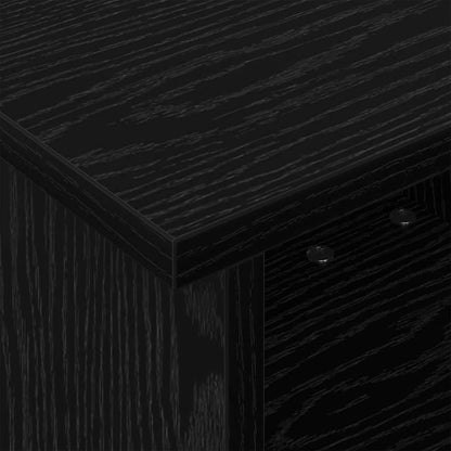 TV Stand Black Oak 37 x 35 x 35 cm Engineered Wood