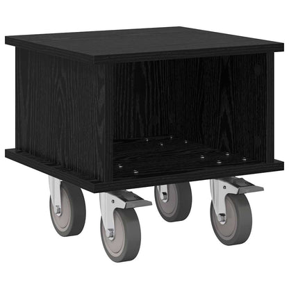 TV Stand Black Oak 37 x 35 x 35 cm Engineered Wood