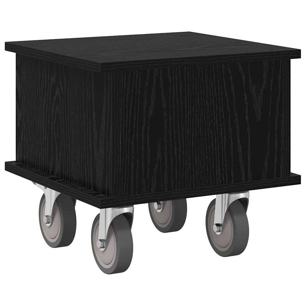 TV Stand Black Oak 37 x 35 x 35 cm Engineered Wood