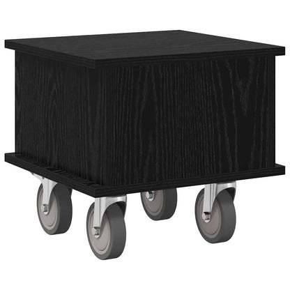 TV Stand Black Oak 37 x 35 x 35 cm Engineered Wood