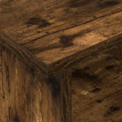 TV Stand Smoked Oak 37 x 35 x 35 cm Engineered Wood