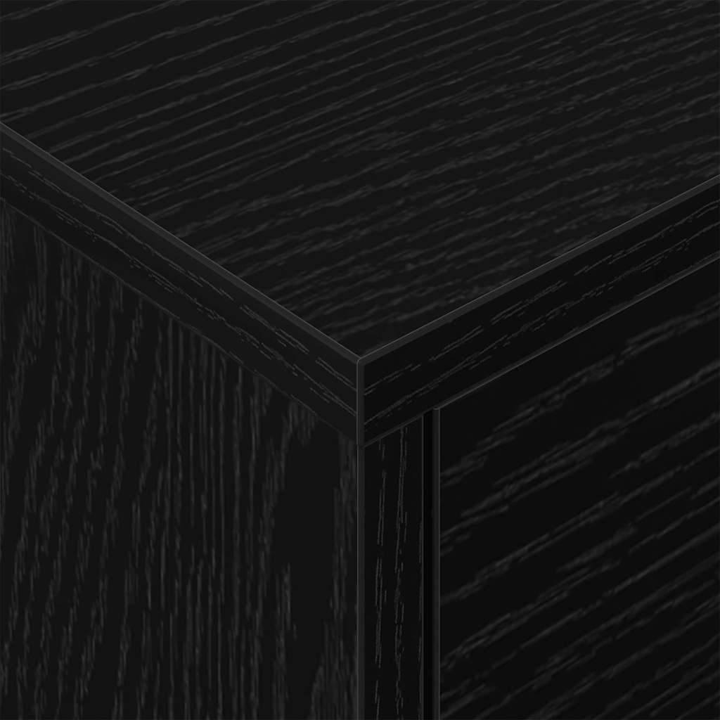 Bedside Table Black Oak 40.5 x 40 x 48 cm Engineered Wood
