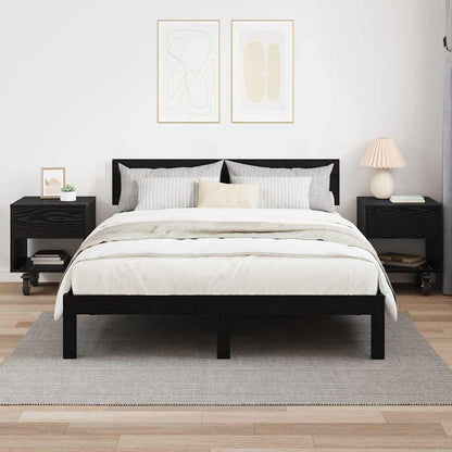 Bedside Table 2 pcs Black Oak 40.5 x 40 x 48 cm Engineered Wood