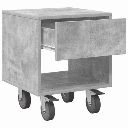 Bedside Table Concrete Grey 40.5 x 40 x 48 cm Engineered Wood