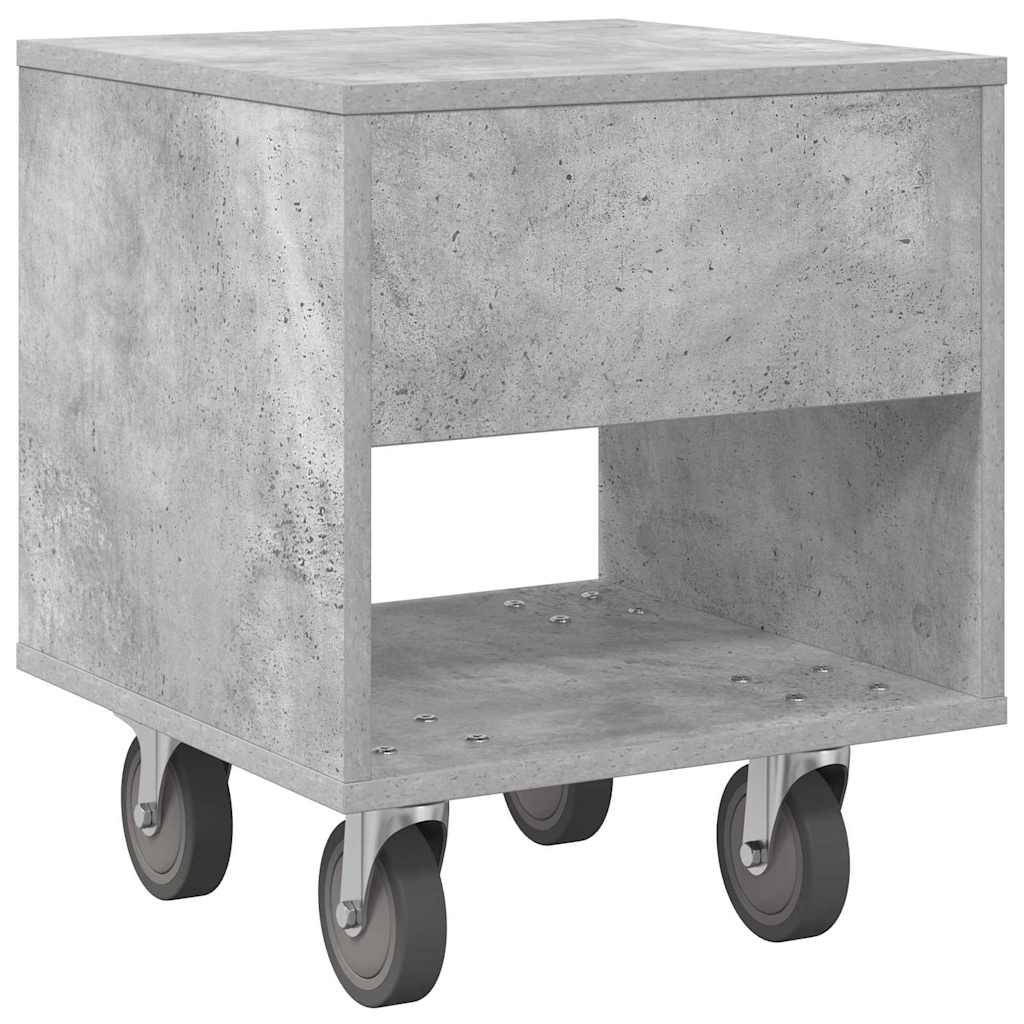 Bedside Table Concrete Grey 40.5 x 40 x 48 cm Engineered Wood