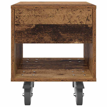 Bedside Table Old Wood 40.5 x 40 x 48 cm Engineered Wood