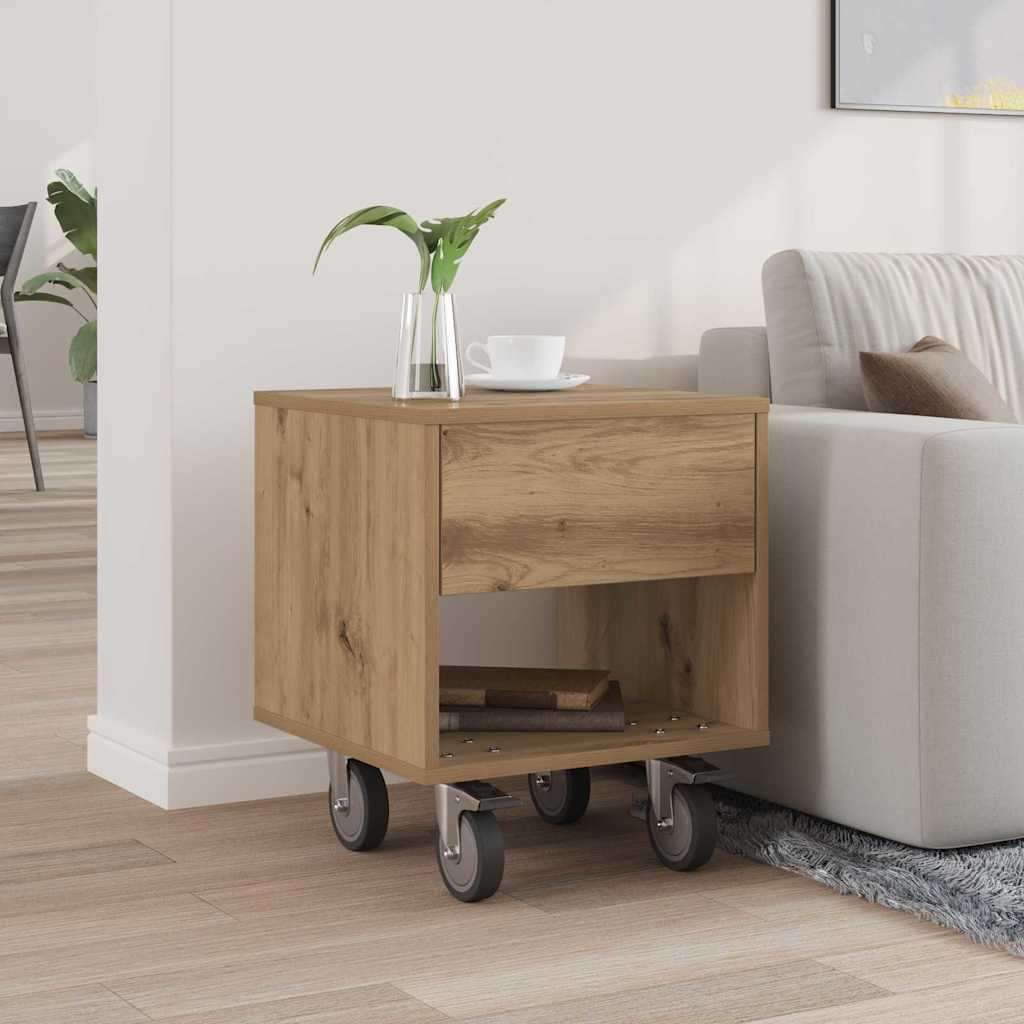 Bedside Table Artisan Oak 40.5 x 40 x 48 cm Engineered Wood