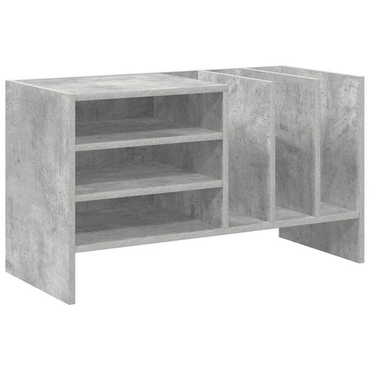 Record Cabinet Concrete Grey 78.5 x 35 x 45 cm Engineered Wood