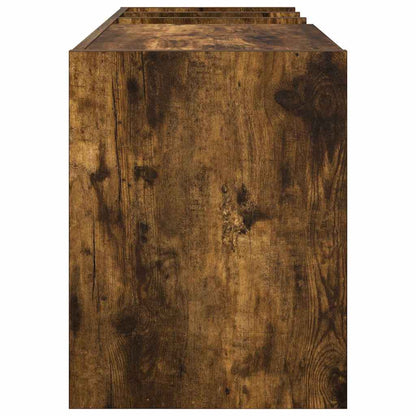 Record Cabinet Smoked Oak 78.5 x 35 x 45 cm Engineered Wood