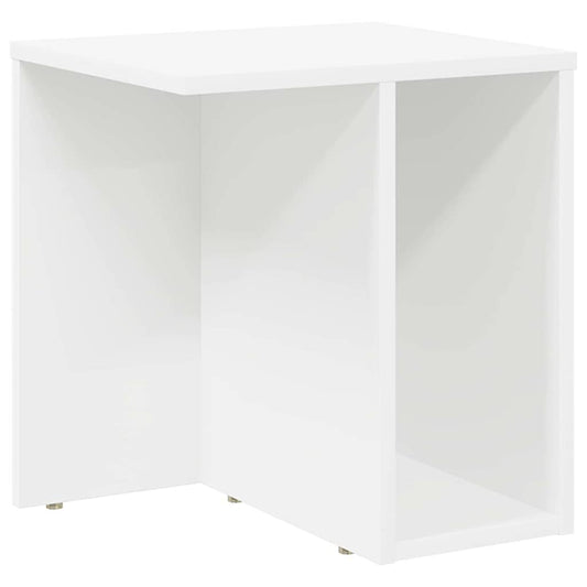 End Table White 37 x 32 x 40 cm Engineered Wood