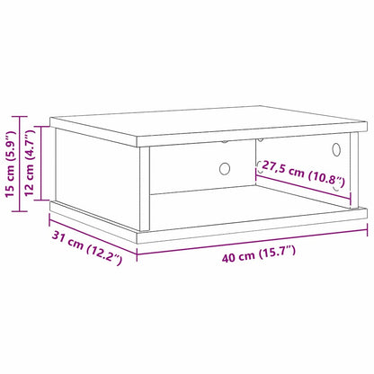 Bedside Table White 40 x 31 x 15 cm Engineered Wood