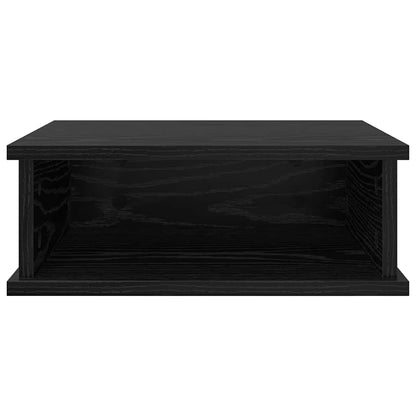 Bedside Table Black Oak 40 x 31 x 15 cm Engineered Wood