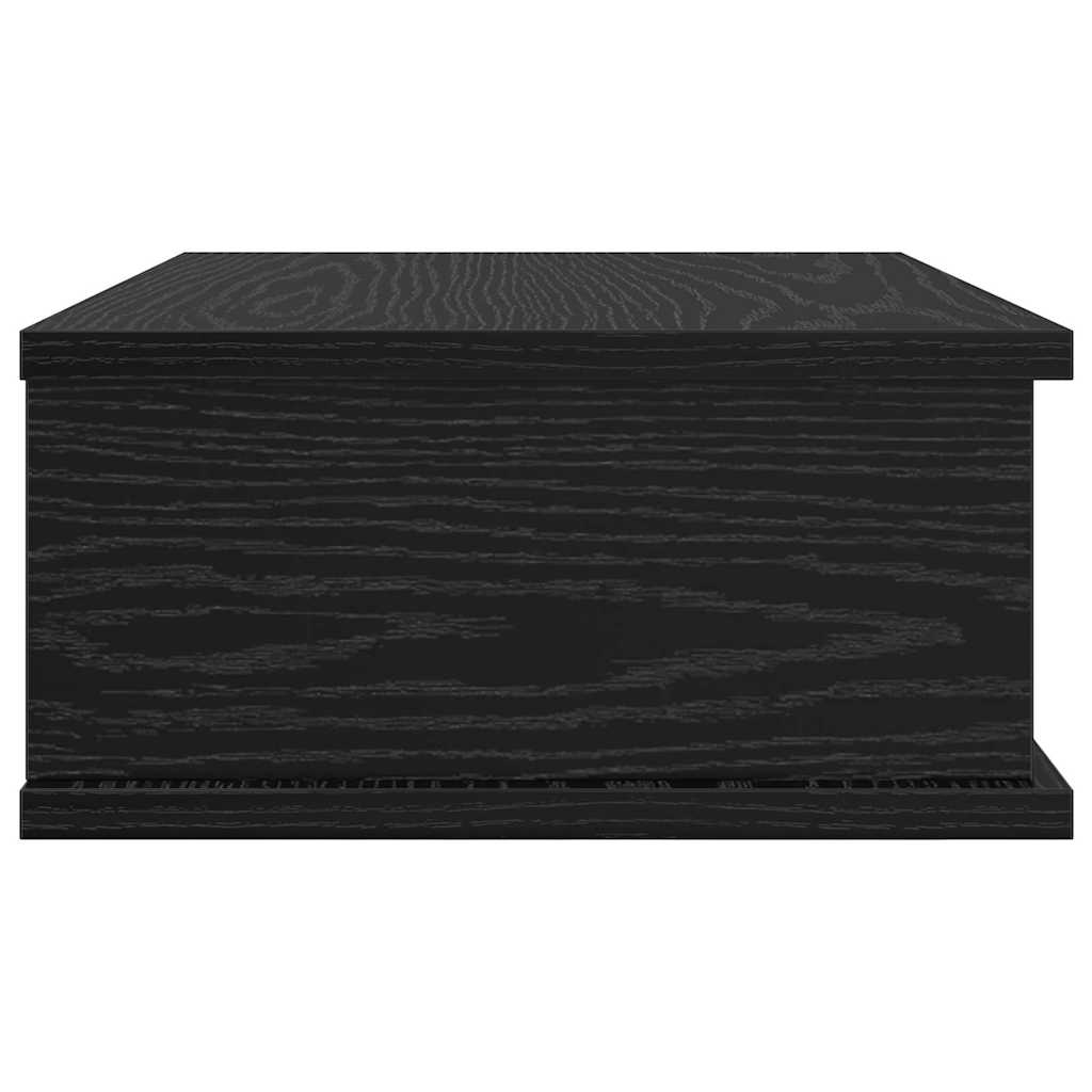 Bedside Table 2 pcs Black Oak 40 x 31 x 15 cm Engineered Wood