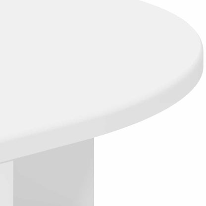 End Table White 29.6 x 29.6 x 60 cm Engineered Wood