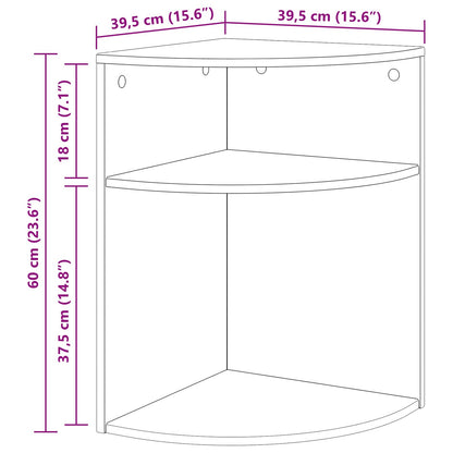 End Table High Gloss White 39.7 x 39.7 x 60 cm Engineered Wood