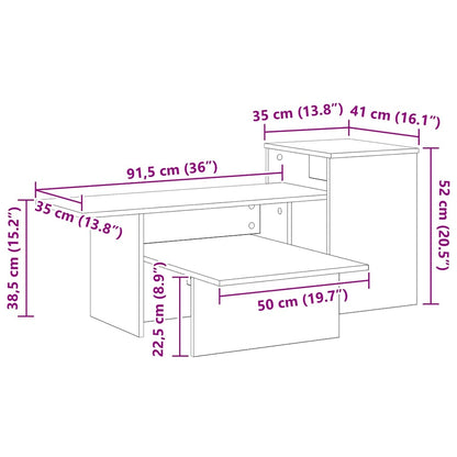 Console Table Artisan Oak 91.5 x 35 x 38.5 cm Engineered Wood