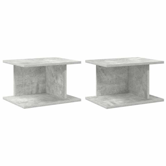 Bedside Table 2 pcs Concrete Grey 40 x 30 x 25 cm