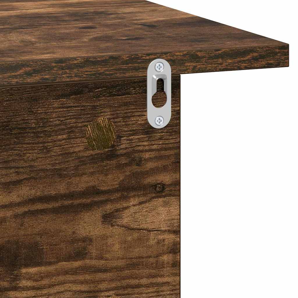 Bedside Table 2 pcs Smoked Oak 40 x 30 x 25 cm Engineered Wood