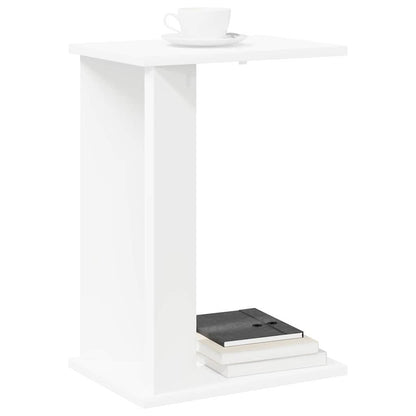 End Table White 35 x 25 x 50 cm Engineered Wood
