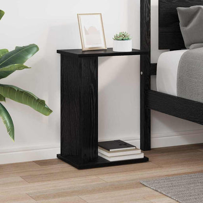 End Table Black Oak 35 x 25 x 50 cm Engineered Wood
