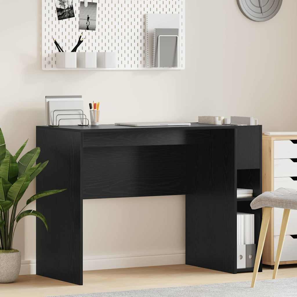 Desk Black Oak 109 x 50 x 78 cm Engineered Wood