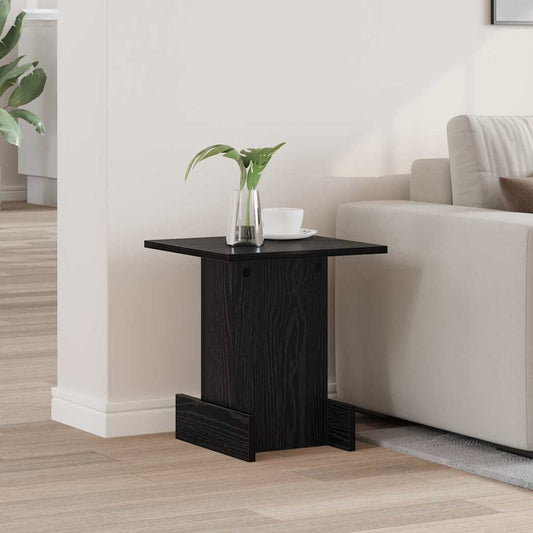 End Table Black Oak 35.5 x 35 x 40 cm Engineered Wood