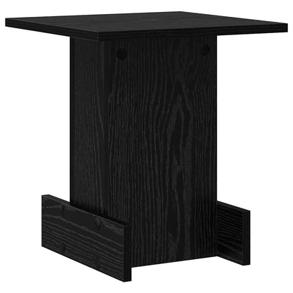 End Table Black Oak 35.5 x 35 x 40 cm Engineered Wood