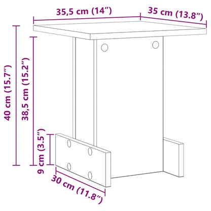End Table Artisan Oak 35.5 x 35 x 40 cm Engineered Wood