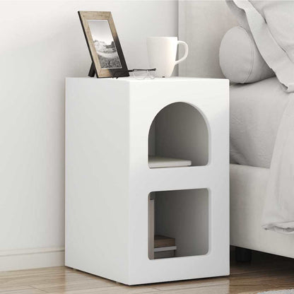 Bedside Table White 29.5 x 35 x 50 cm Engineered Wood