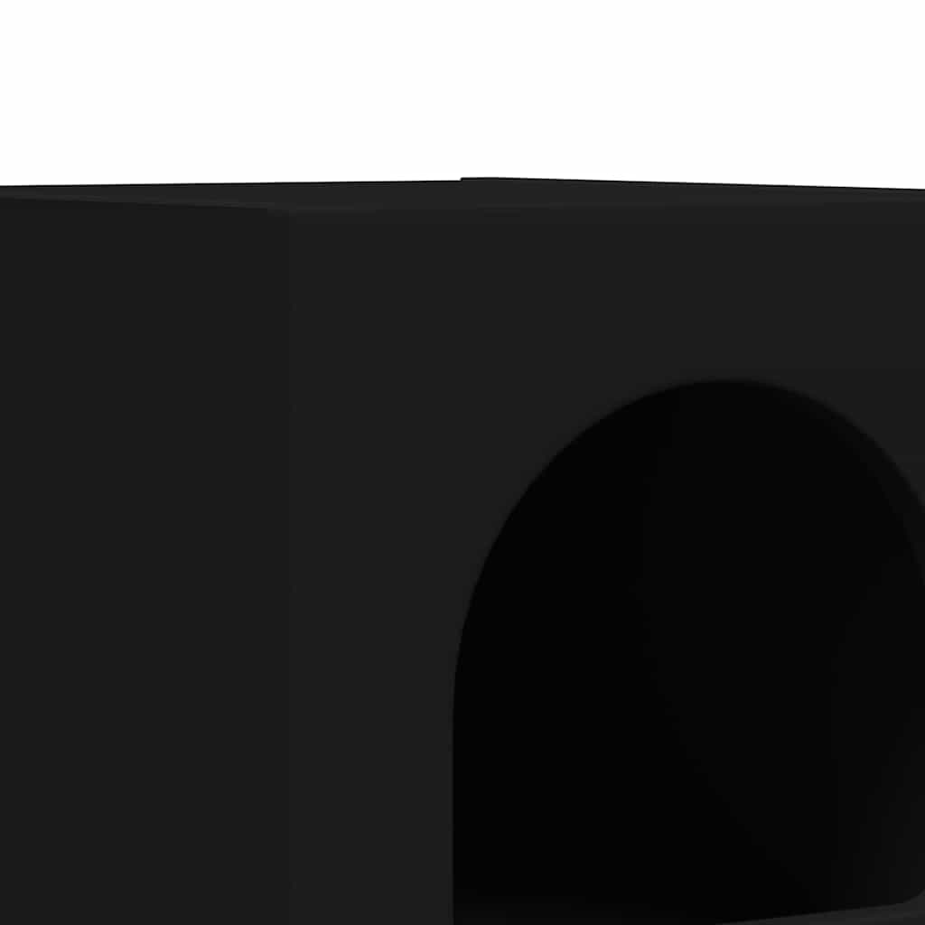Bedside Table Black 29.5 x 33.5 x 50 cm Engineered Wood