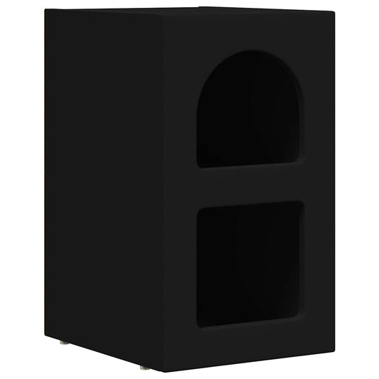 Bedside Table ELST Black 29.5 x 33.5 x 50 cm Engineered Wood
