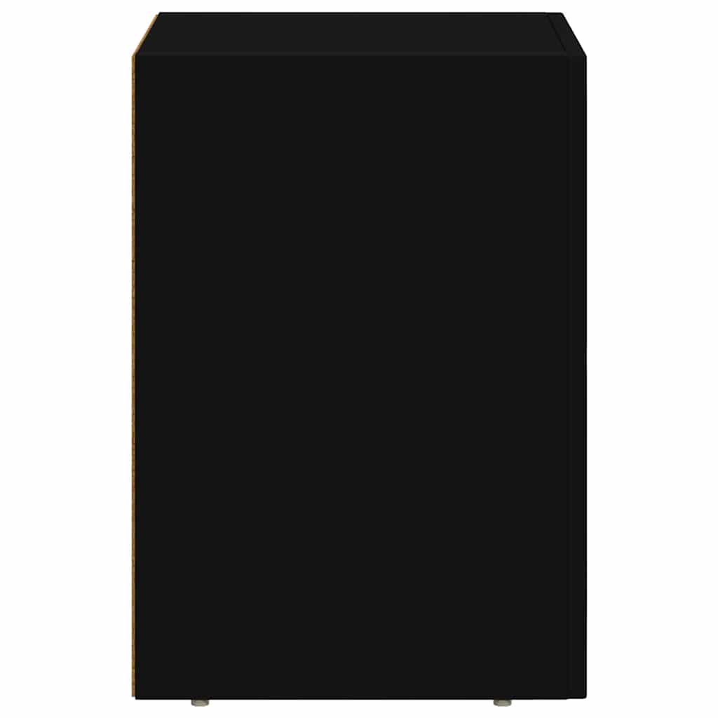 Bedside Table Black 29.5 x 33.5 x 50 cm Engineered Wood