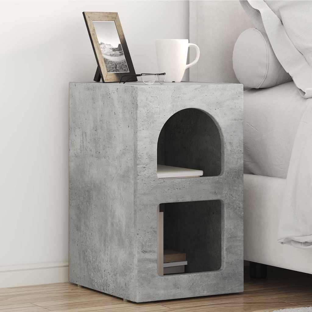 Bedside Table Concrete Grey 29.5 x 33.5 x 50 cm Engineered Wood