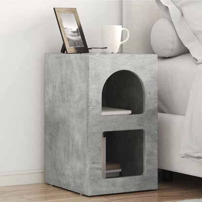 Bedside Table Concrete Grey 29.5 x 33.5 x 50 cm Engineered Wood
