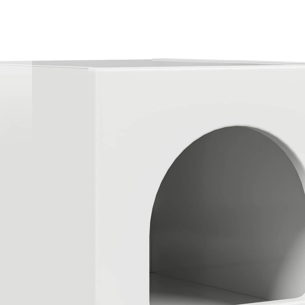 Bedside Table 2 pcs High Gloss White 29.5 x 33.5 x 50 cm