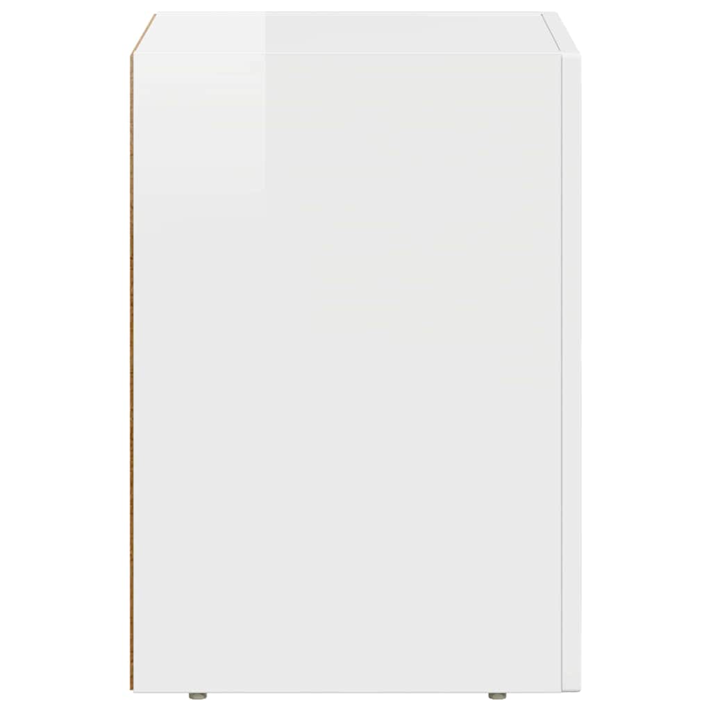 Bedside Table 2 pcs High Gloss White 29.5 x 33.5 x 50 cm