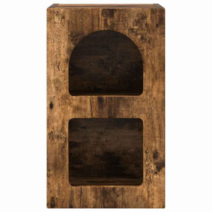 Bedside Table Smoked Oak 29.5 x 33.5 x 50 cm Engineered Wood