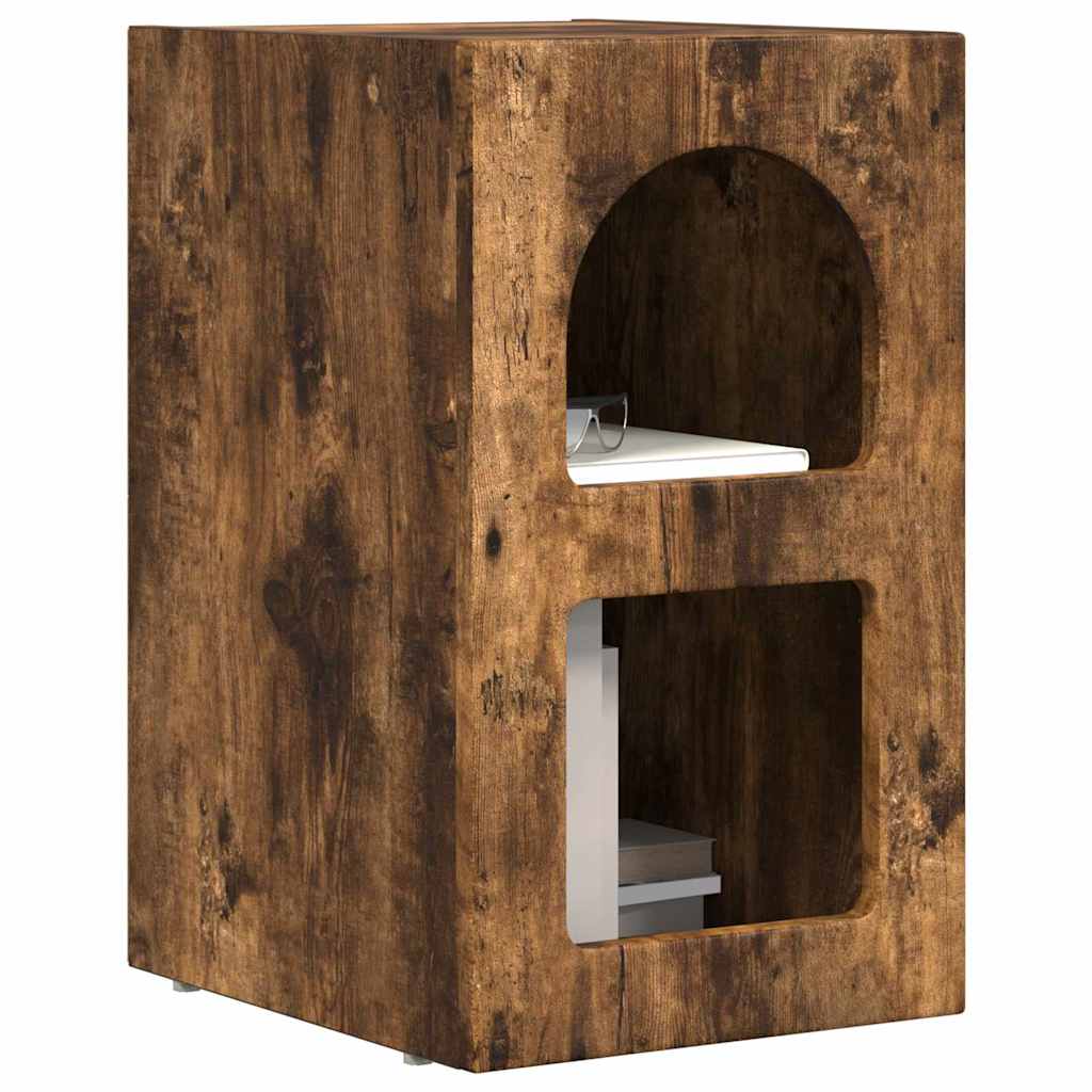 Bedside Table Smoked Oak 29.5 x 33.5 x 50 cm Engineered Wood