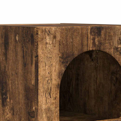 Bedside Table 2 pcs Smoked Oak 29.5 x 33.5 x 50 cm