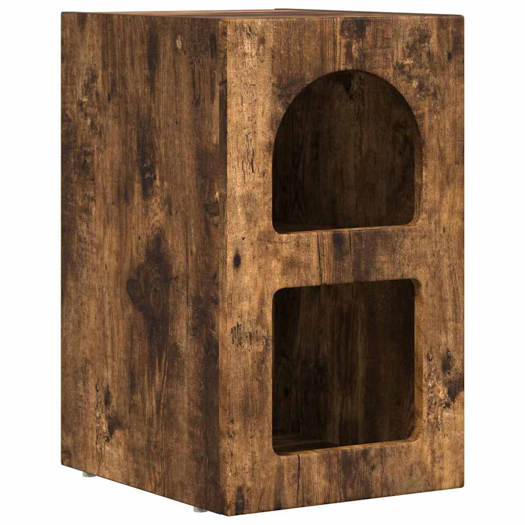 Bedside Table 2 pcs Smoked Oak 29.5 x 33.5 x 50 cm