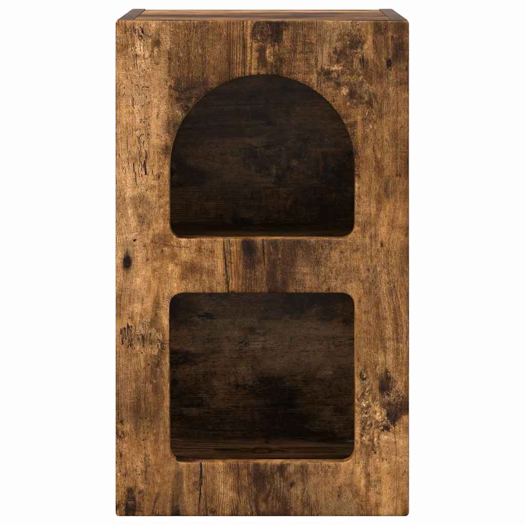 Bedside Table 2 pcs Smoked Oak 29.5 x 33.5 x 50 cm