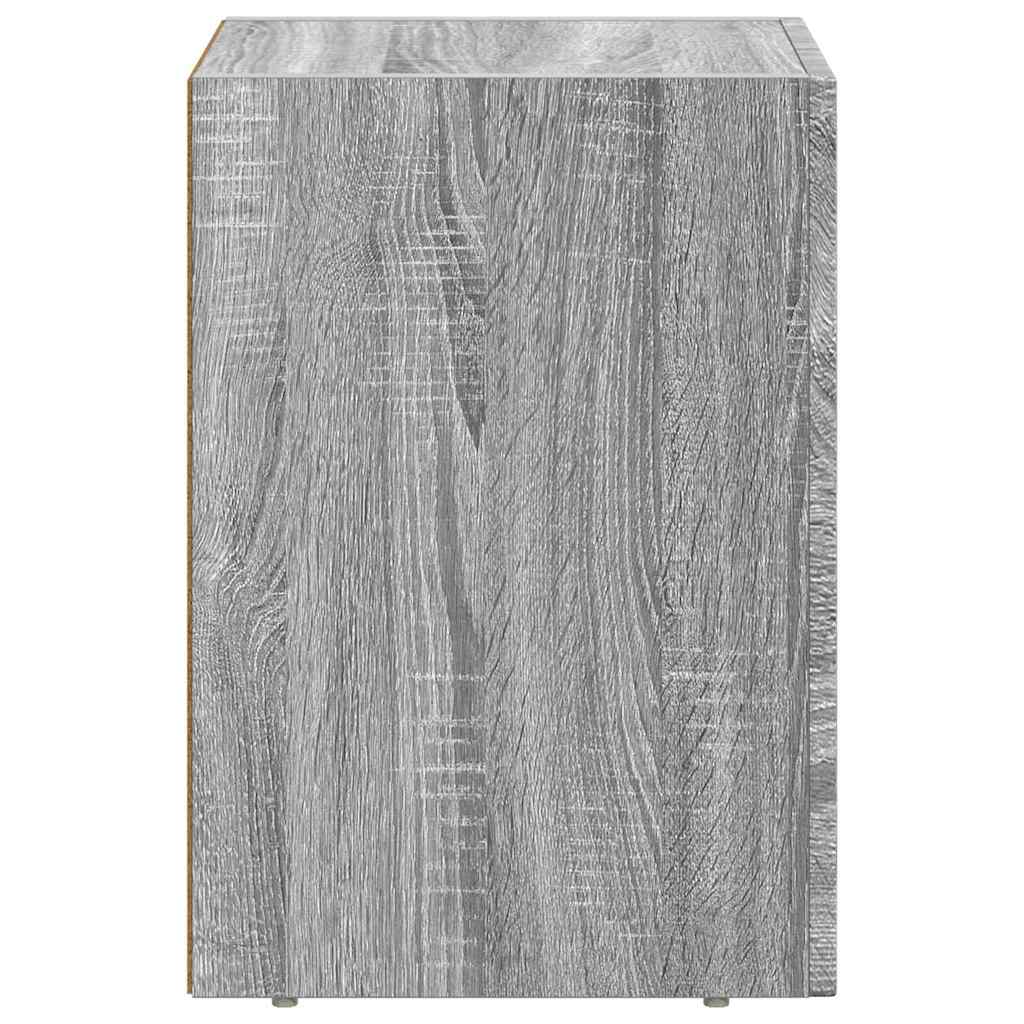Bedside Table Grey Sonoma 29.5 x 33.5 x 50 cm Engineered Wood