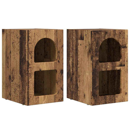 Bedside Table 2 pcs Old Wood 29.5 x 33.5 x 50 cm