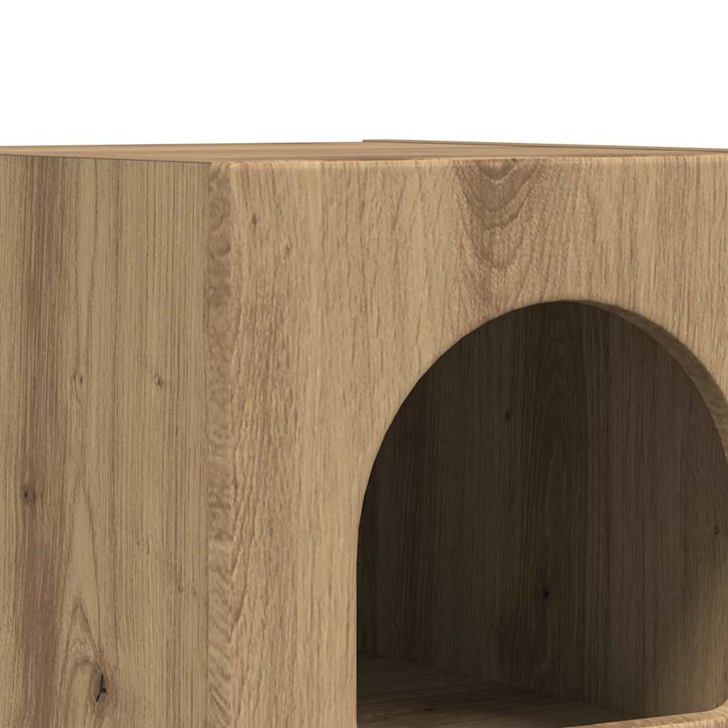 Bedside Table 2 pcs Artisan Oak 29.5 x 33.5 x 50 cm