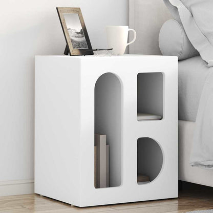 Bedside Table 2 pcs White 40 x 35 x 50 cm Engineered Wood