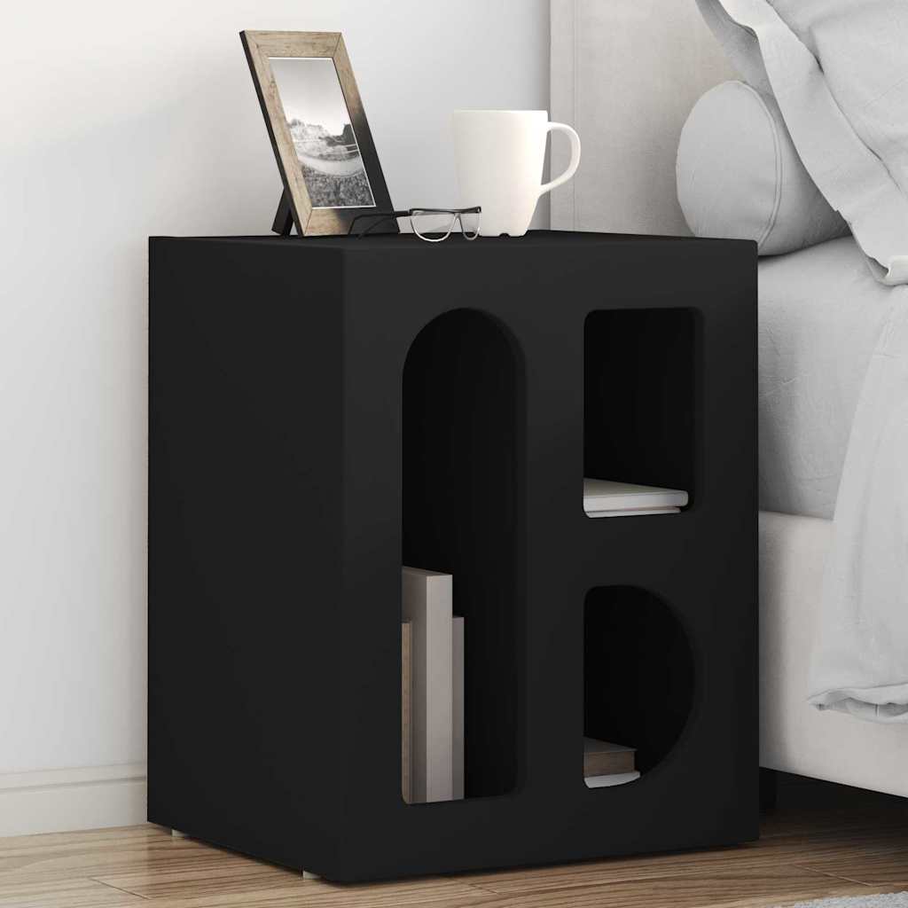 Bedside Table 2 pcs Black 40 x 35 x 50 cm Engineered Wood