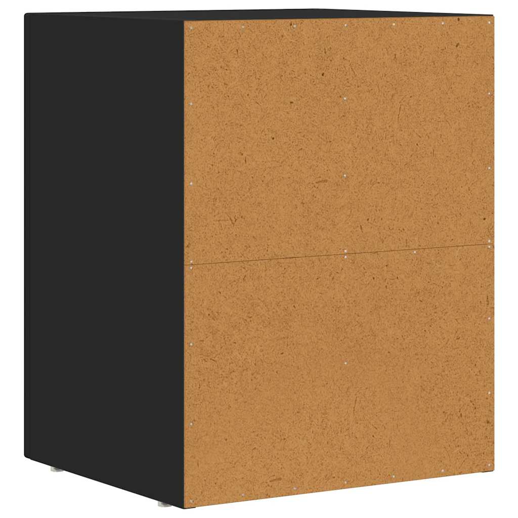 Bedside Table 2 pcs Black 40 x 35 x 50 cm Engineered Wood